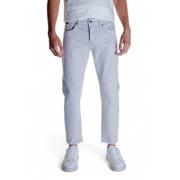 Grijze Effen Rits Knoop Jeans Mannen Antony Morato , Gray , Heren