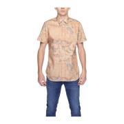 Beige Korte Mouw Polyester Shirt Alviero Martini 1a Classe , Beige , H...