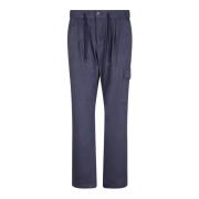 Blauwe Broek met Trekkoord en Elastische Tailleband Herno , Blue , Her...