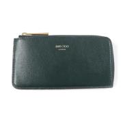 Pre-owned Leather wallets Jimmy Choo Pre-owned , Green , Dames