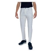 Witte Katoenen Broek Rits Knoopsluiting Antony Morato , White , Heren