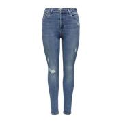 Blauwe Skinny Katoenmix Jeans Only , Blue , Dames