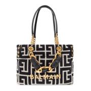 1945 Soft Small Shopper Bag Balmain , Black , Dames