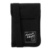 Nylon Telefoonhoes Maison Kitsuné , Black , Heren