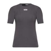 T-shirt met logopatch Rotate Birger Christensen , Gray , Dames