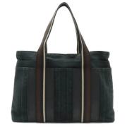 Pre-owned Canvas handbags Hermès Vintage , Black , Dames