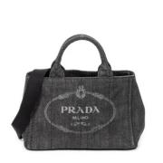 Pre-owned Denim prada-bags Prada Vintage , Black , Dames