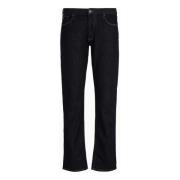 Donkerblauwe Jeans met Contraststiksels Emporio Armani , Blue , Heren