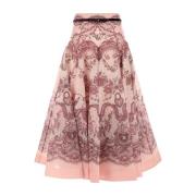 Gedrukte Linnenmix Crush Rok Zimmermann , Multicolor , Dames