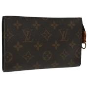 Pre-owned Canvas pouches Louis Vuitton Vintage , Brown , Dames