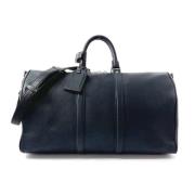 Pre-owned Leather travel-bags Louis Vuitton Vintage , Blue , Dames