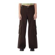 Cargo Denim Broek in Bruin Obey , Brown , Dames