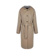 Stijlvolle Winterjas voor Vrouwen Lorena Antoniazzi , Beige , Dames