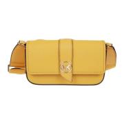 Gouden Weg Leren Crossbody Tas Michael Kors , Yellow , Dames