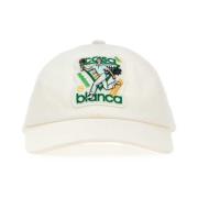 Klassieke Witte Katoenen Baseballpet Casablanca , White , Unisex