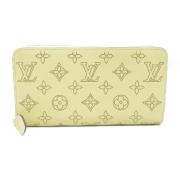 Pre-owned Leather wallets Louis Vuitton Vintage , Yellow , Dames