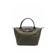 Bosgroene Geborduurde Logo Handtas Longchamp , Green , Dames