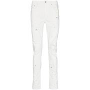 Verfspatten Skinny Jeans Purple Brand , White , Heren