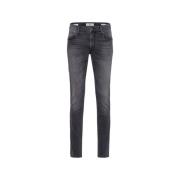 Straight Leg Jeans, Style Chuck Brax , Black , Heren