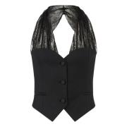 Vest MET Chantilly Kant Nina Ricci , Black , Dames