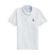 Witte Slim Fit Henry Supima Katoen Polo Brooks Brothers , White , Here...