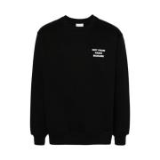 Zwarte Katoenen Crew Neck Sweatshirt Drole de Monsieur , Black , Heren