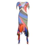 Zijden jurk met Goccia-print Emilio Pucci , Multicolor , Dames