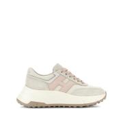 Roze Leren Veterschoenen Hogan , Beige , Dames