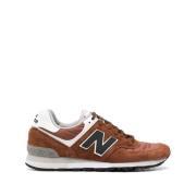 Bruine Suède Panel Sneakers New Balance , Brown , Heren