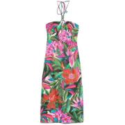 Groene Varen Jurk met Ritssluiting Farm Rio , Multicolor , Dames