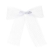 Witte Tule Haarstrik Clip Maison Michel , White , Dames