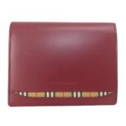 Pre-owned Leather wallets Burberry Vintage , Red , Unisex