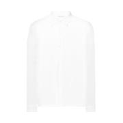 Zijden Chiffon Transparante Blouse Dries Van Noten , White , Heren