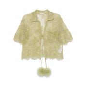 Groene Blouse met Zak Blumarine , Green , Dames