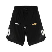 Shorts met elastische trekkoord tailleband en zakken Off White , Black...