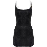 Zwarte Vierkante Hals Jurk Oseree , Black , Dames