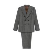 Pinstripe Blazer en Broek Set Reveres 1949 , Gray , Heren