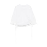 Witte Crew Neck Korte Mouw Sweater Cecilie Bahnsen , White , Dames