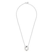 Zilveren Statement Hanger Ketting Tom Wood , Gray , Heren