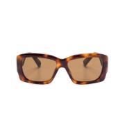 Bruine Animalier Getinte Zonnebril Jacquemus , Brown , Dames