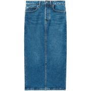 Blauwe Denim Rok met Logopatch Alexander Wang , Blue , Dames