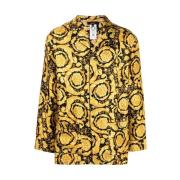 Barok Print Zijden Trui Versace , Multicolor , Heren