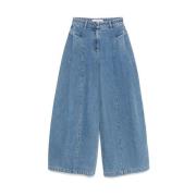 Blauwe Denim Wijde Pijp Broek Remain Birger Christensen , Blue , Dames