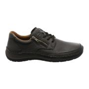 Klassieke Leren Veterschoenen Rieker , Black , Heren