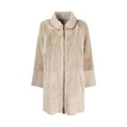 Faux Fur Shearling Jackets Suprema , Beige , Dames