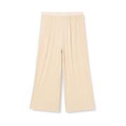 Wide Leg Women's Trousers s.Oliver , Beige , Dames