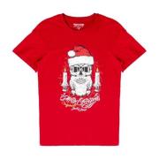 Heren Rode Print T-shirt Jack & Jones , Red , Heren