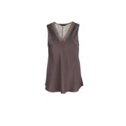 Langtop in Stoffig Taupe Marc Aurel , Brown , Dames