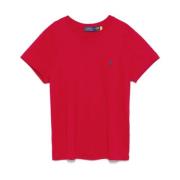 Korte Mouw T-Shirt Polo Ralph Lauren , Red , Dames