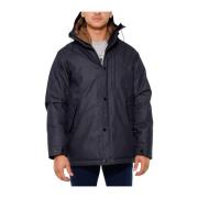 Blauwe Denim Puffer Parka Roy Roger's , Blue , Heren